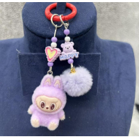 Labubu sleutelhanger 5 cm - paars